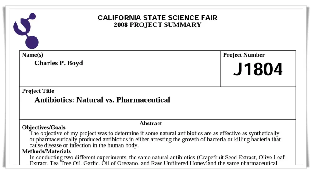 A Comparative Analysis of Natural and Pharmaceutical Antibiotics - Charles P. Boyd (2008)